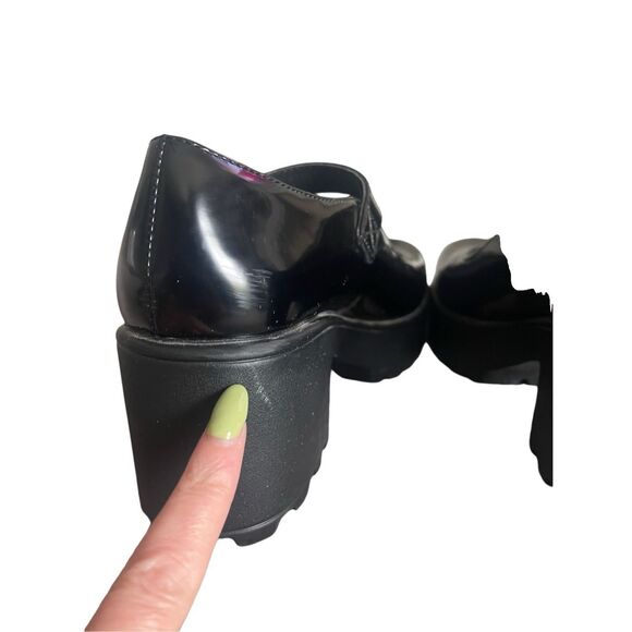 Anthropologie Seychelles chunky black Mary Jane heeled shoe 7.5 - Picture 5 of 5